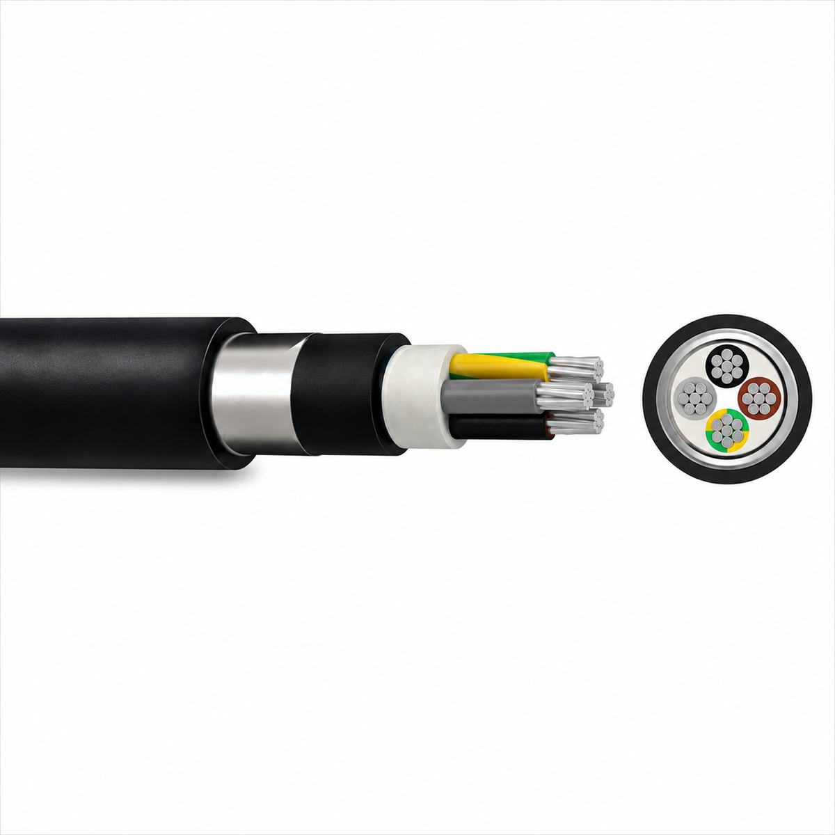 Câble Électrique Aluminium Rigide Armé U-1000 ARVFV